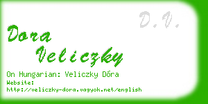 dora veliczky business card